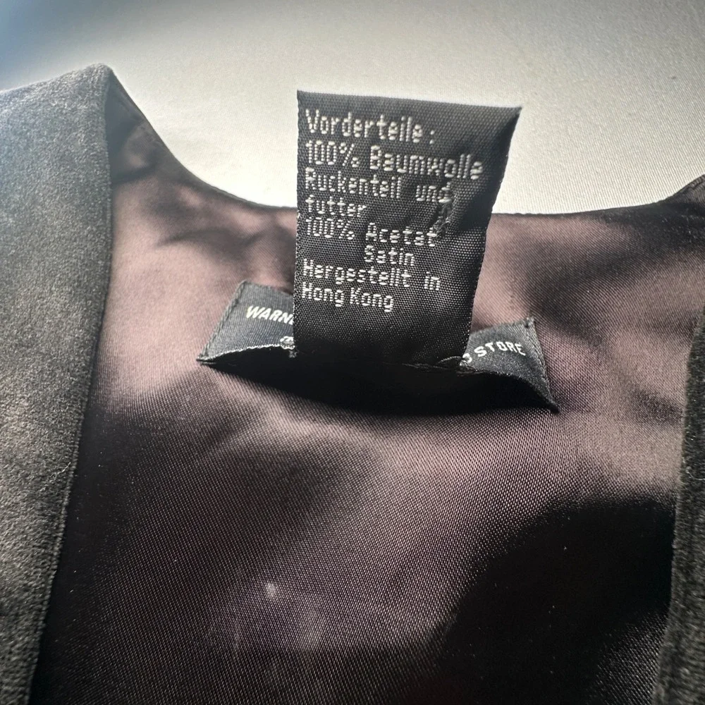 Vtg‎ Warner Bros Bugs Bunny Vest Mens S Black Velvet Looney Tunes 1995 Waistcoat